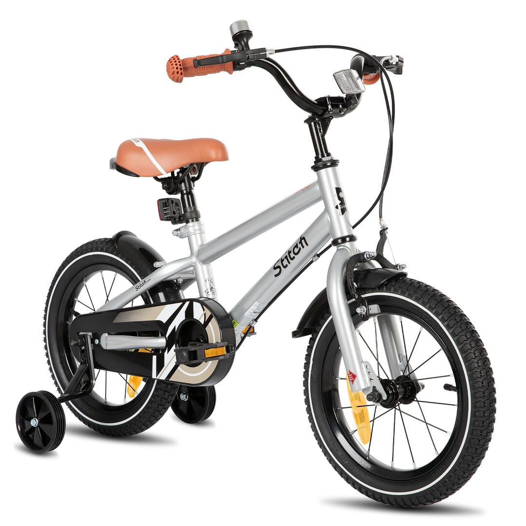 STITCH Kinderfahrrad für 3-9 Jahre Mädchen & Jungen, 14/16/18 Zoll Kinderfahrrad mit Stabilisatoren