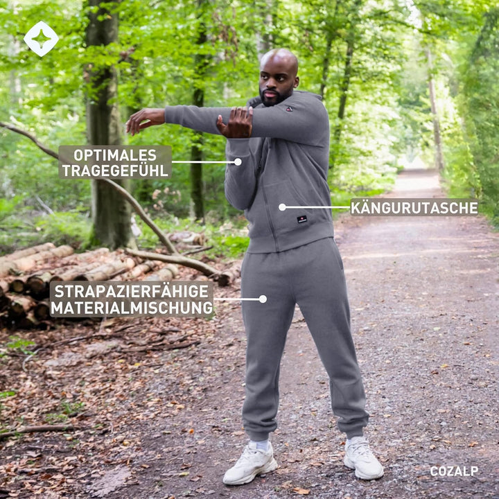 Höhenhorn Cozalp Herren Jogging Anzug Trainingsanzug Hausanzug L Dunkelgrau, L Dunkelgrau