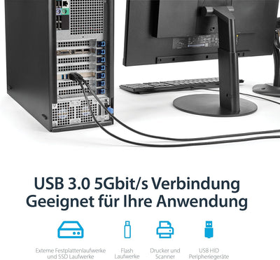 StarTech.com 4 Port USB 3.0 PCIe Karte mit 4 dedizierten 5 Gbit/s Kanälen (USB 3.1 Gen 1) - UASP - S