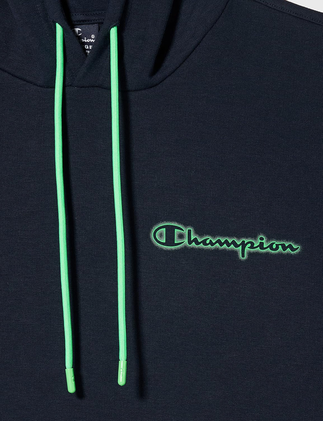 Champion Herren Legacy Neon Spray Powerblend Terry Contrast Logo Kapuzenpullover S Marineblau, S Mar