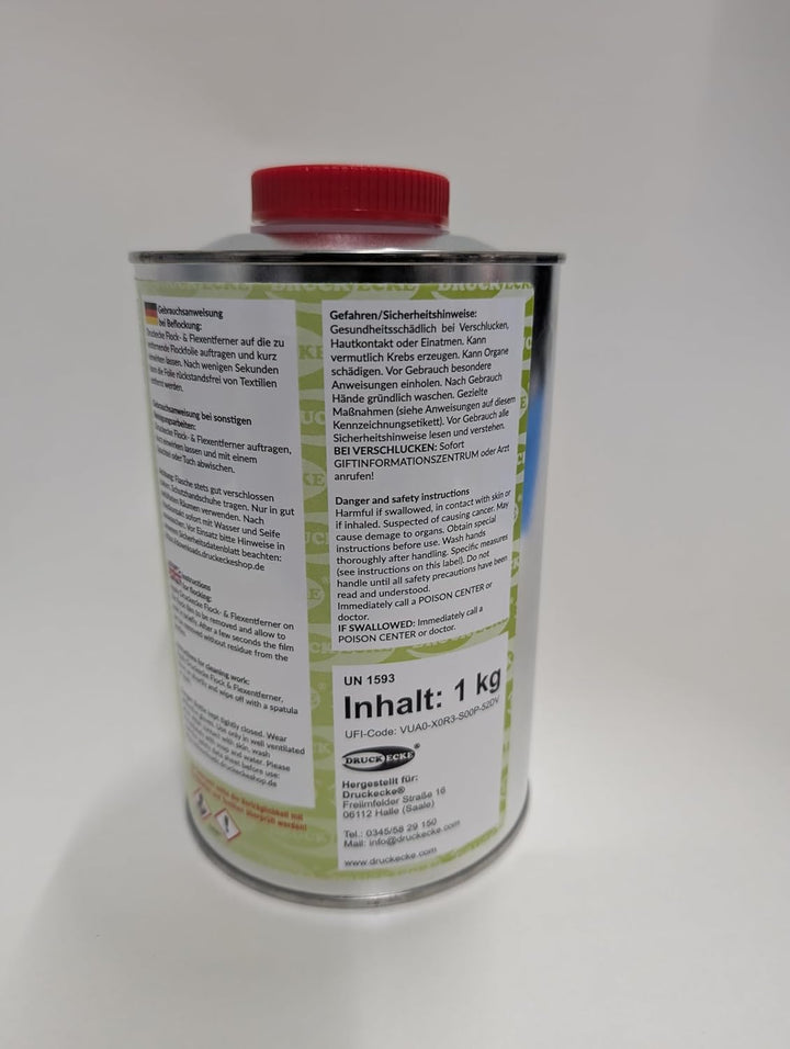 Druckecke Flock- & Flexentferner Inhalt 1kg Industrieprodukt (42,95 € / 1 KG)
