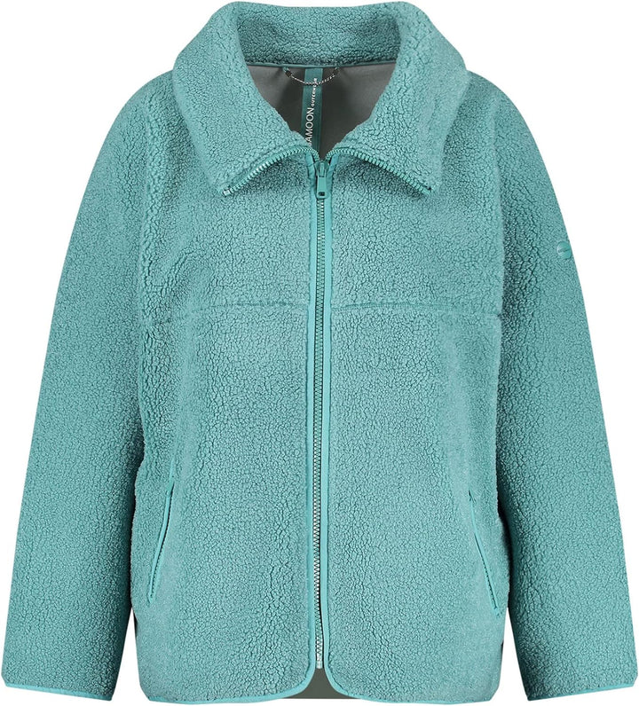 SAMOON Damen 150011-21504 Outdoorjacke Wolle, Powder Blue, 54