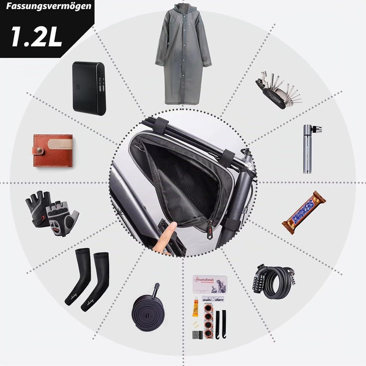 ROTTO Fahrrad Rahmentasche Dreieckstasche Wasserdicht 2l Fahrradtasche Rahmen Triangeltasche mit Ref