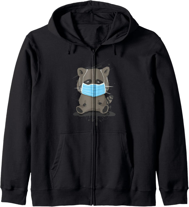 Waschbär Geschenk Racoons Maske Kapuzenjacke
