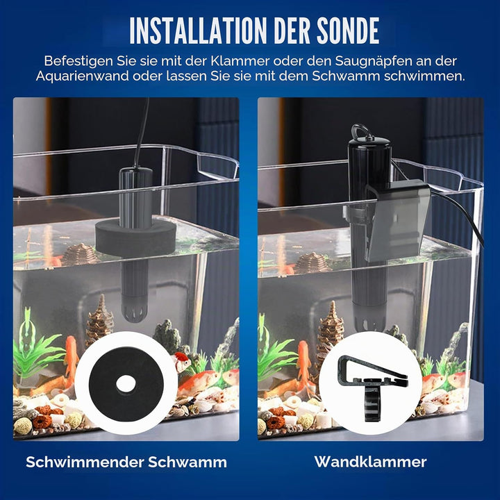 7-in-1 WiFi-Wassertester für Aquarien, Hydrokulturen, Schwimmbäder, pH/TDS/EC/ORP/Temp/Salzgehalt//S