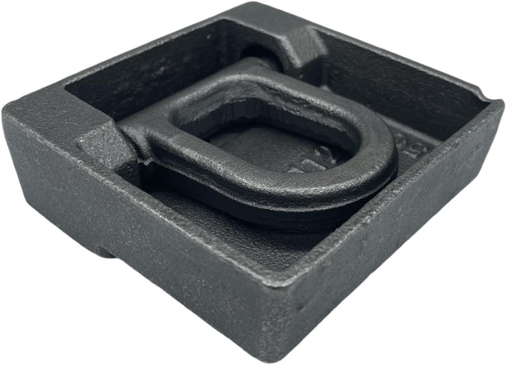 Zurrmulde eckig, 95x90 mm Belastbarkeit: 2.500 daN, Stahl roh, klappbar | Ladungssicherung I Set (2)