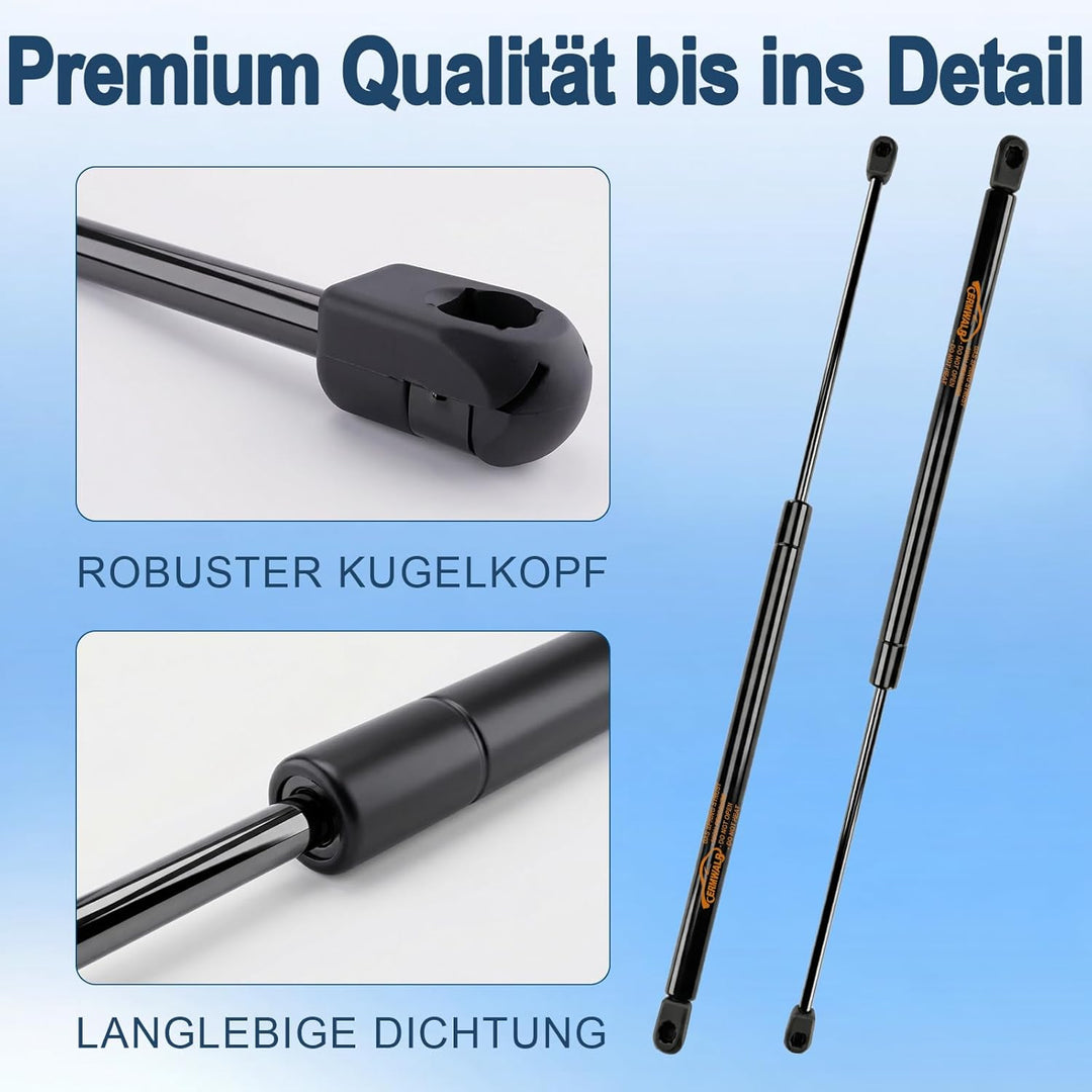 2X Heckklappendämpfer für Ford Fiesta MK6 2008-2017 Gasdruckfeder Kofferraum Dämpfer Schwarz Gasdruc