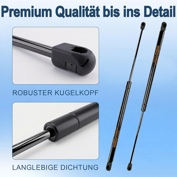 2X Heckklappendämpfer für Ford Fiesta MK6 2008-2017 Gasdruckfeder Kofferraum Dämpfer Schwarz Gasdruc
