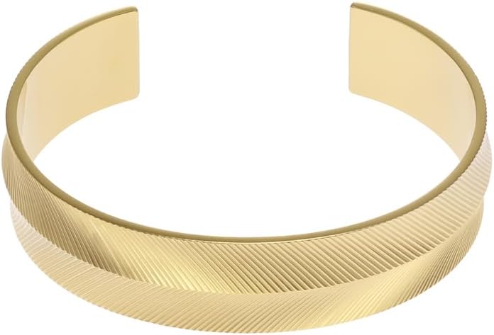 FOSSIL Damenarmspange Harlow Linear Texture Edelstahl goldfarben, JF04535710