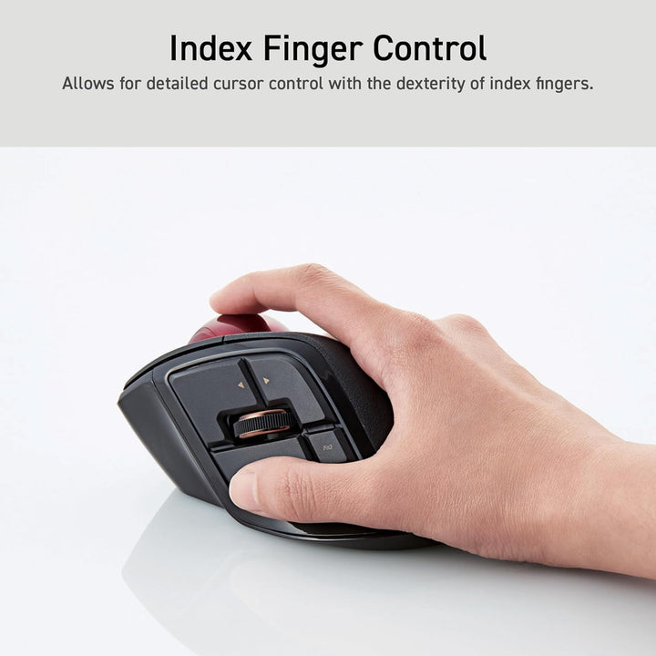 ELECOM Kabelgebundene / kabellose / Bluetooth-Fingerbetriebene Trackball-Maus, kompatibel mit Window