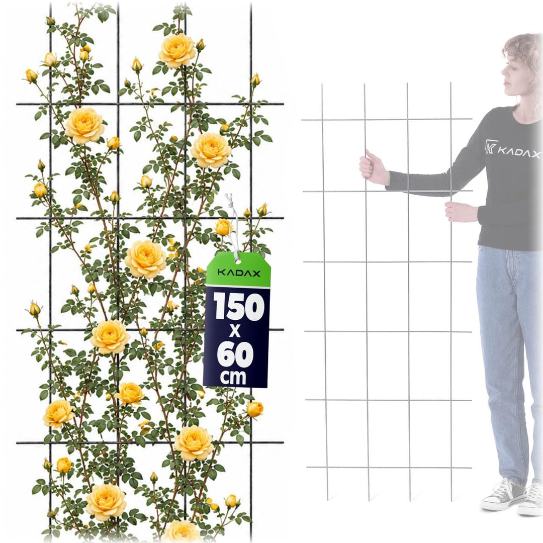 KADAX Rankgitter, Gitterspalier für Garten, Pflanzen, Balkon, Terrasse, Metall Spalier, Rankhilfe, K