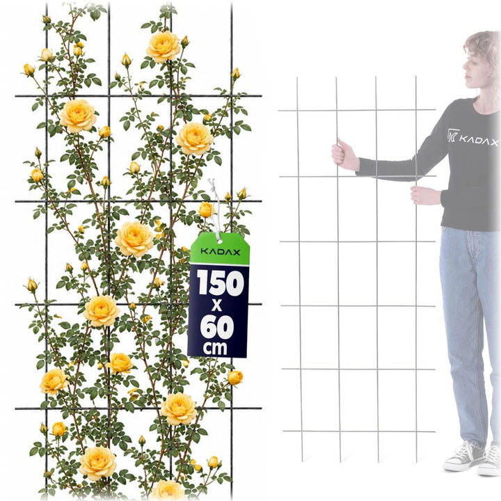 KADAX Rankgitter, Gitterspalier für Garten, Pflanzen, Balkon, Terrasse, Metall Spalier, Rankhilfe, K