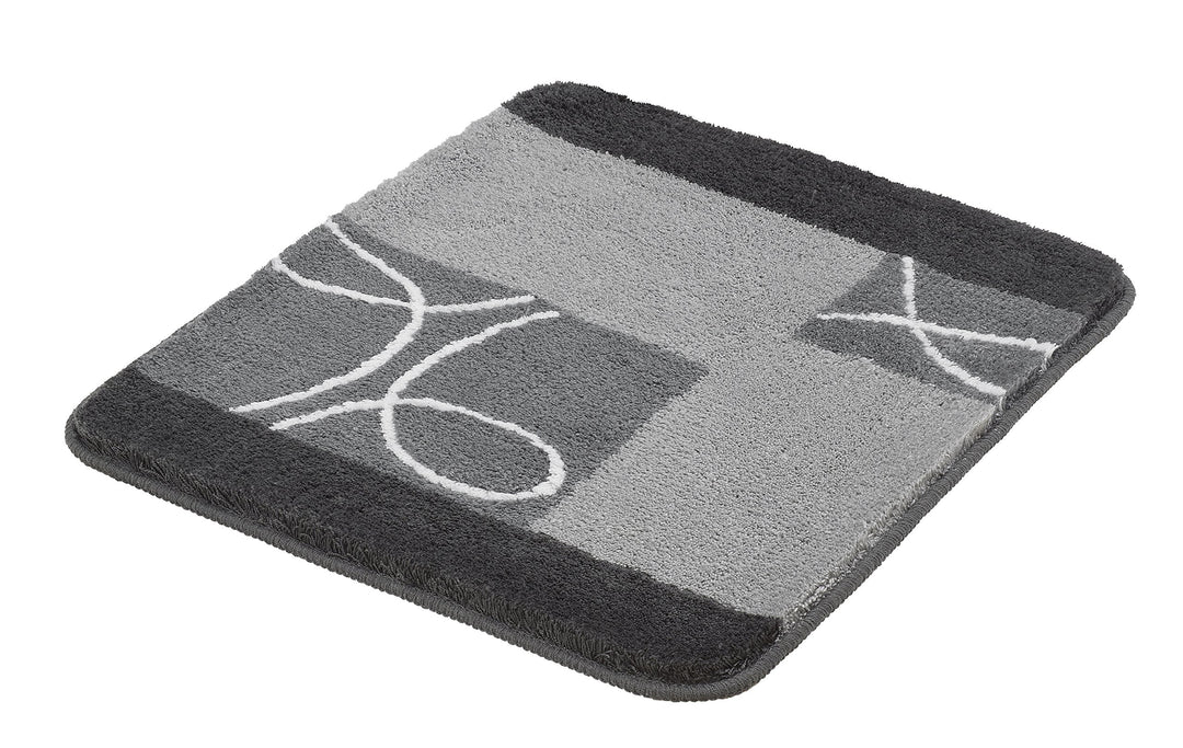 Kleine Wolke Badteppich Curly grau 55 x 65 cm 55 x 65 cm Grau, 55 x 65 cm Grau