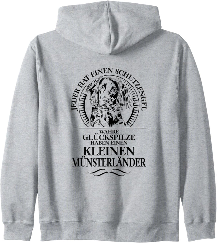 Kleiner Münsterländer Schutzengel Hund Hunde Hundespruch Kapuzenjacke