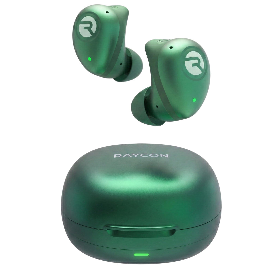 Raycon Fitness True Wireless Bluetooth-Ohrhörer mit eingebautem Mikrofon 54 Stunden Akku IPX 7 wasse