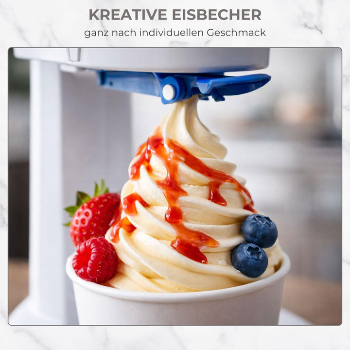 Gino Gelati Softeismaschine | Eismaschine für Zuhause | 1L Kapzität | schnelle Zubereitung ca. 20 Mi