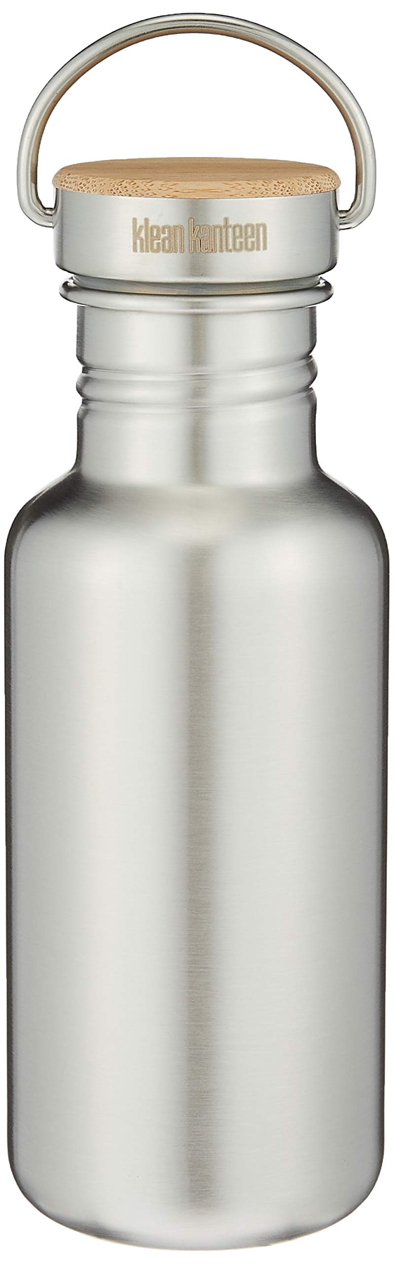 Klean Kanteen Reflect Trinkflasche mit Stainless Unibody Bamboo Cap Brushed Stainless 800ml/27oz, 80