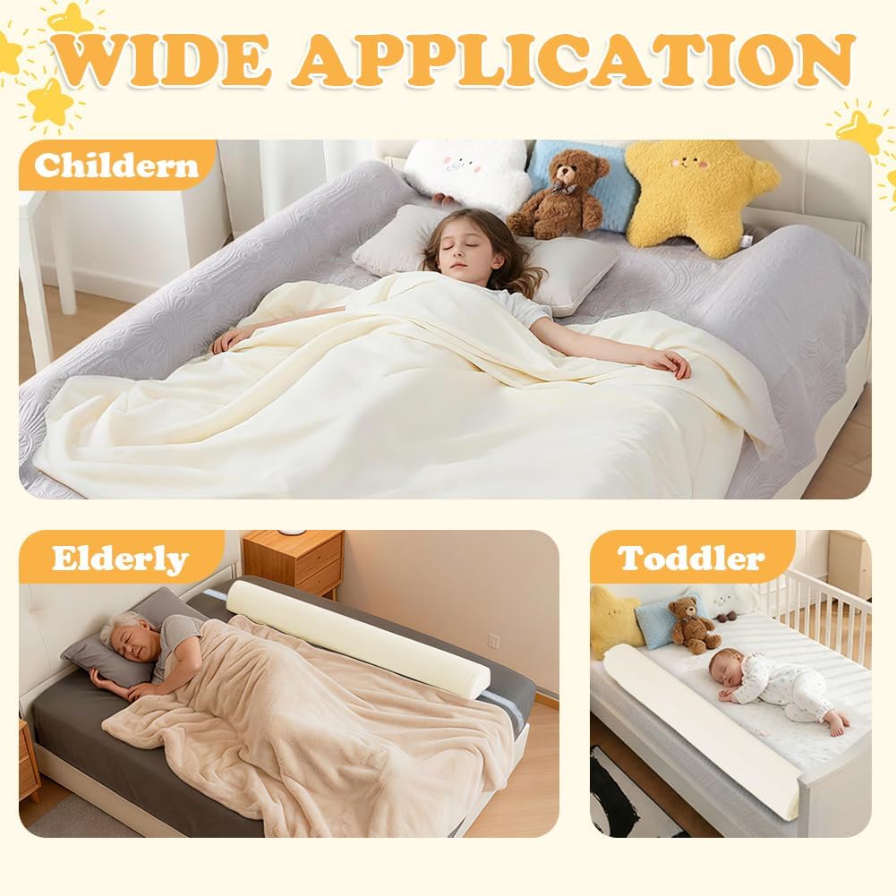 DUJUIKE Bettschutzgitter für Kleinkinder, Bettumrandung für Baby ältere Menschen, Bettgitter aus Sch