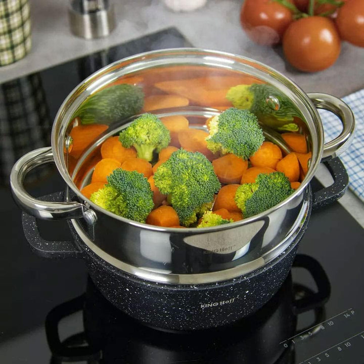Dampferzeuger Dämpfeinsatz Steamer-Aufsatz KINGHOFF (18cm), 18cm