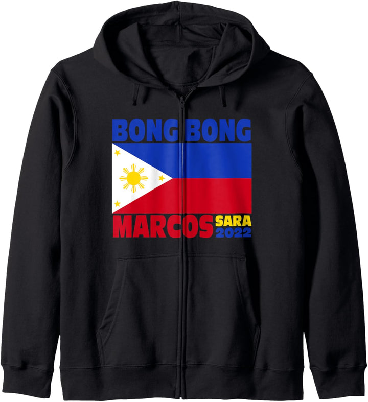 BBM 2022 Bongbong Marcos Sara Philippinen Flagge Kapuzenjacke