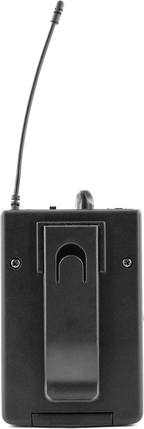 BoomTone DJ-Headset, kabellos, UHF Headset, feste Frequenz 682,2 MHz, Schwarz, kompatibel mit BoomTo