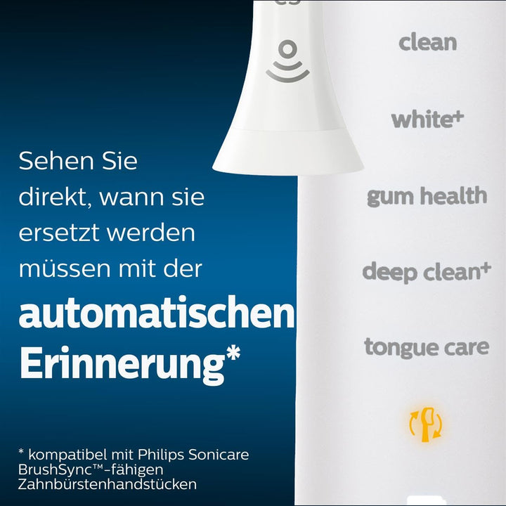 Philips Sonicare Original W2 Optimal White Standard Schallzahnbürstenköpfe - 6er-Pack in Schwarz (Mo