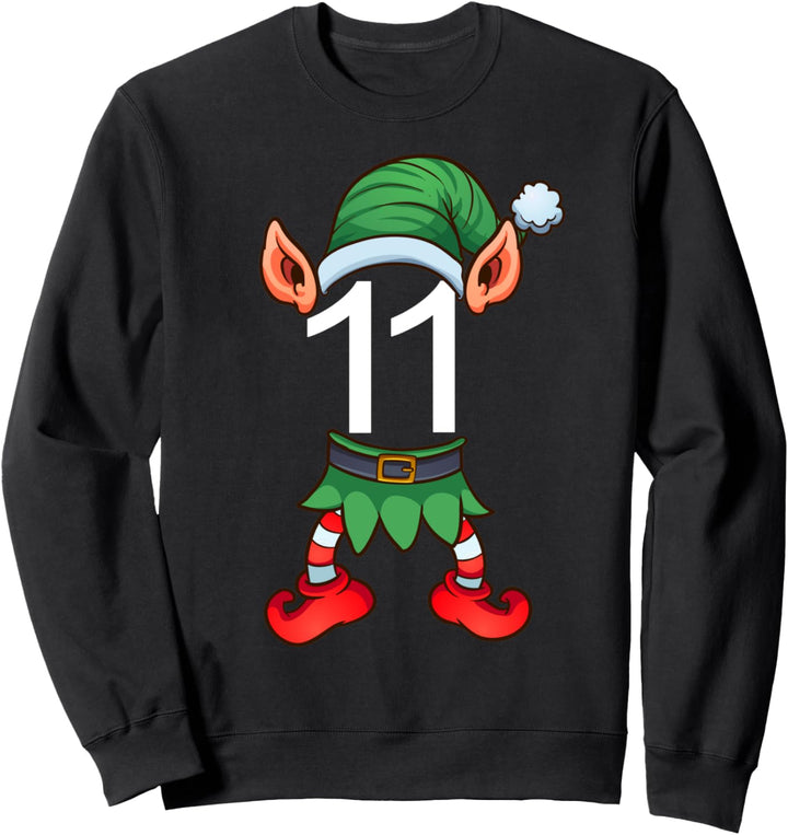 Weihnachtself 11 Wichtel Kostüm Kinder Damen Herren Sweatshirt