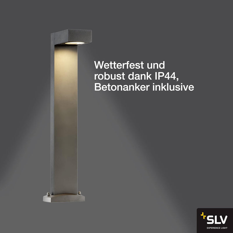 SLV QUADRASYL | Design Aussen-Standleuchte, Aussenbeleuchtung, Outdoor LED Wege-Leuchte, Weg-Beleuch