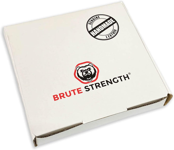 Brute Strength - Regalträger leder - Natur - 6 Stück - Regalstützen - Wandstützen - Regalbänder - Vo