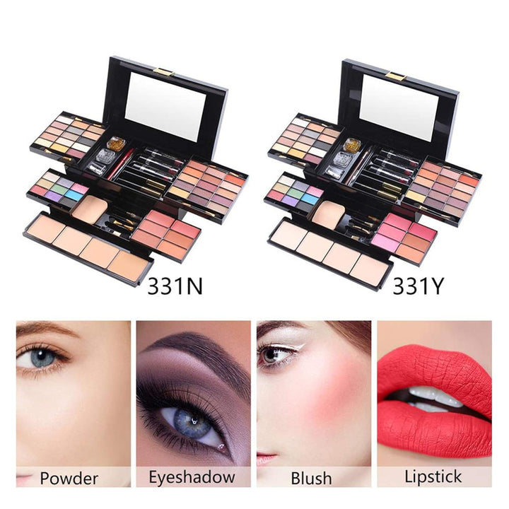 FantasyDay 54 Farben Multifunktions Exquisite Kosmetik Geschenkset Makeup Schmink Kit für Gesicht, A