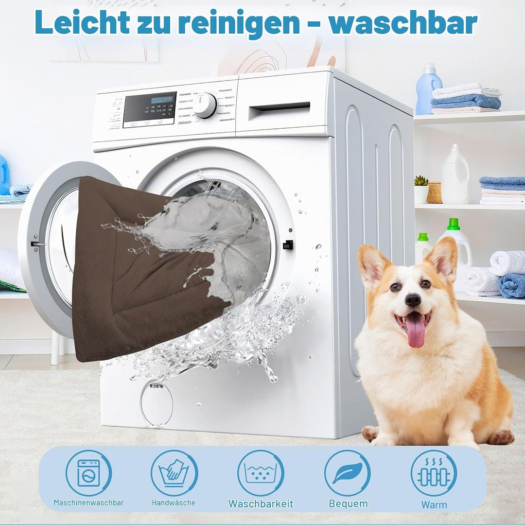 Baodan Hundebett Kleine Hunde Waschbar, 75x50 cm Hundekissen Flauschig mit rutschfeste Unterseite, H