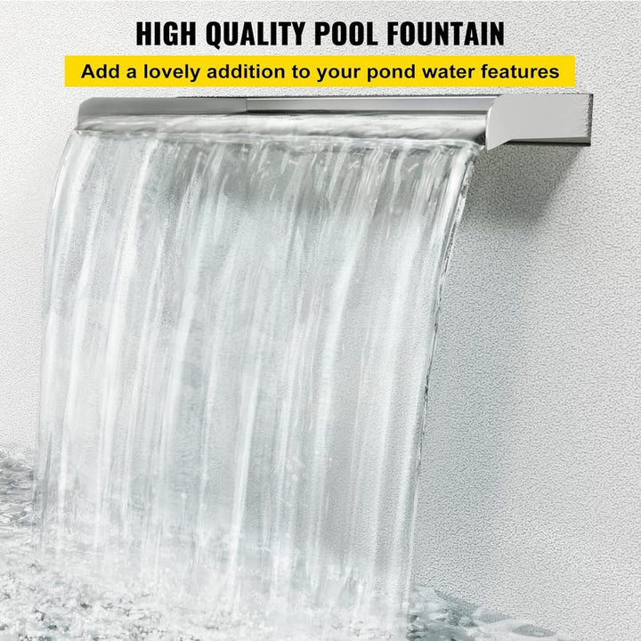 Edelstahl Wasserfall Element 60cm,Teich Wasserfall Spillway Pool Brunnen Wasser Feature,Edelstahl Te
