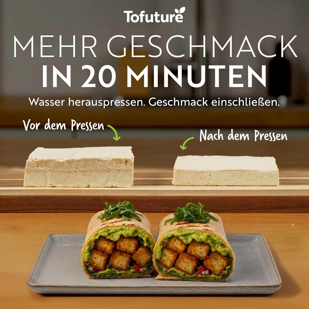 Tofu Press – Das Original, BPA-frei, spülmaschinenfest – Für festeren, schmackhafteren Tofu – Einfac