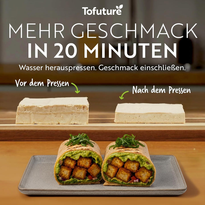Tofu Press – Das Original, BPA-frei, spülmaschinenfest – Für festeren, schmackhafteren Tofu – Einfac
