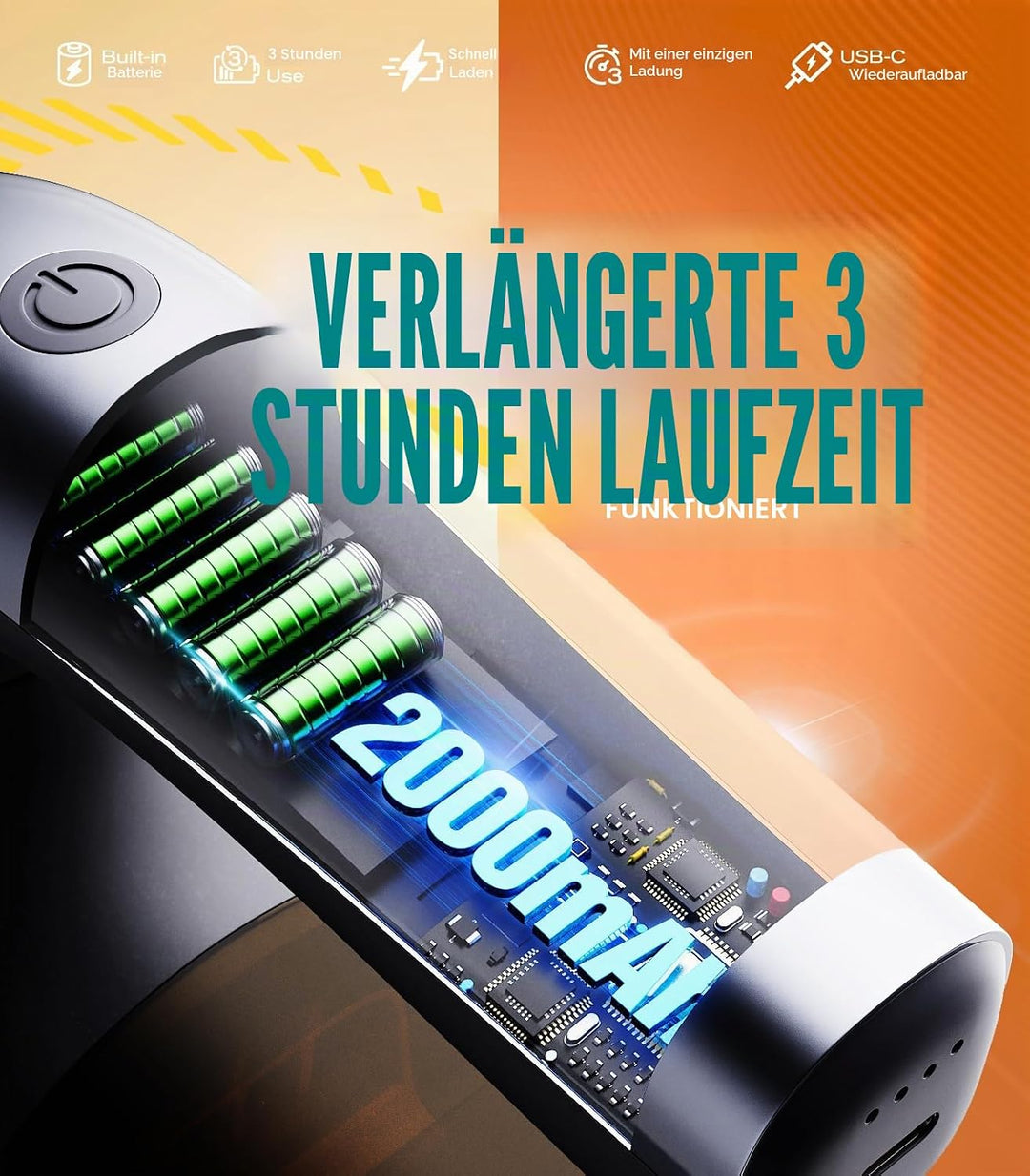 POPCHOSE Fusselrasierer Elektrisch, Fusselentferner Aufladbar für Kleidung, 2000 mAh Fusselrasierer