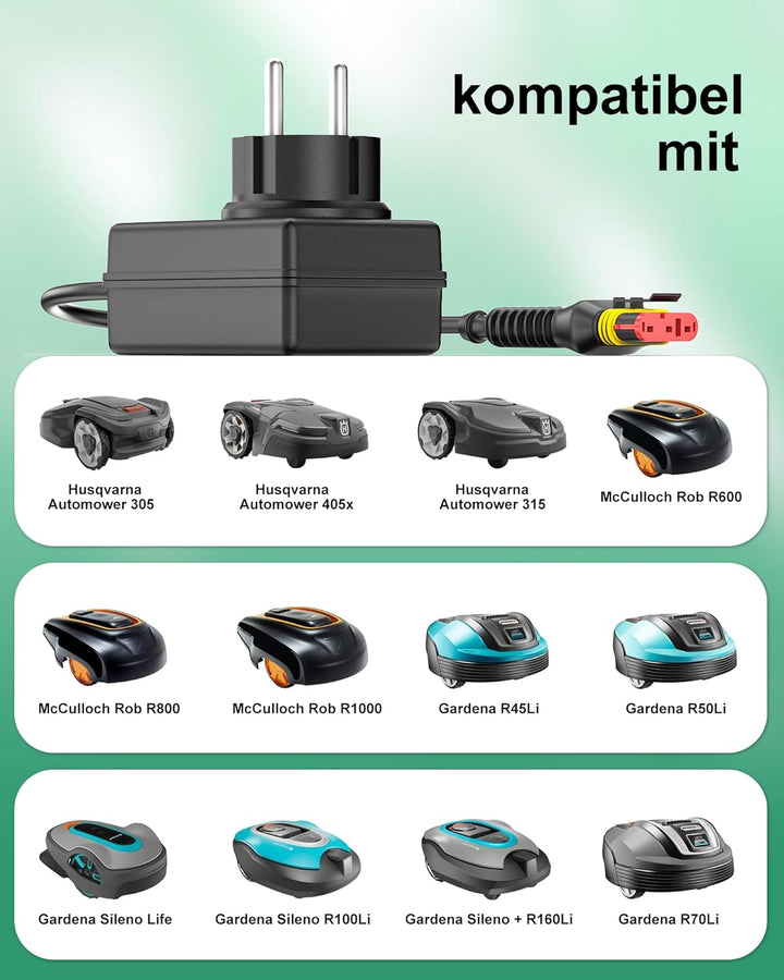 28V 1.3A Ladegerät Netzteil für Husqvarna Automower Kompatibel mit Automower 105/305/ 308/310 / 315/