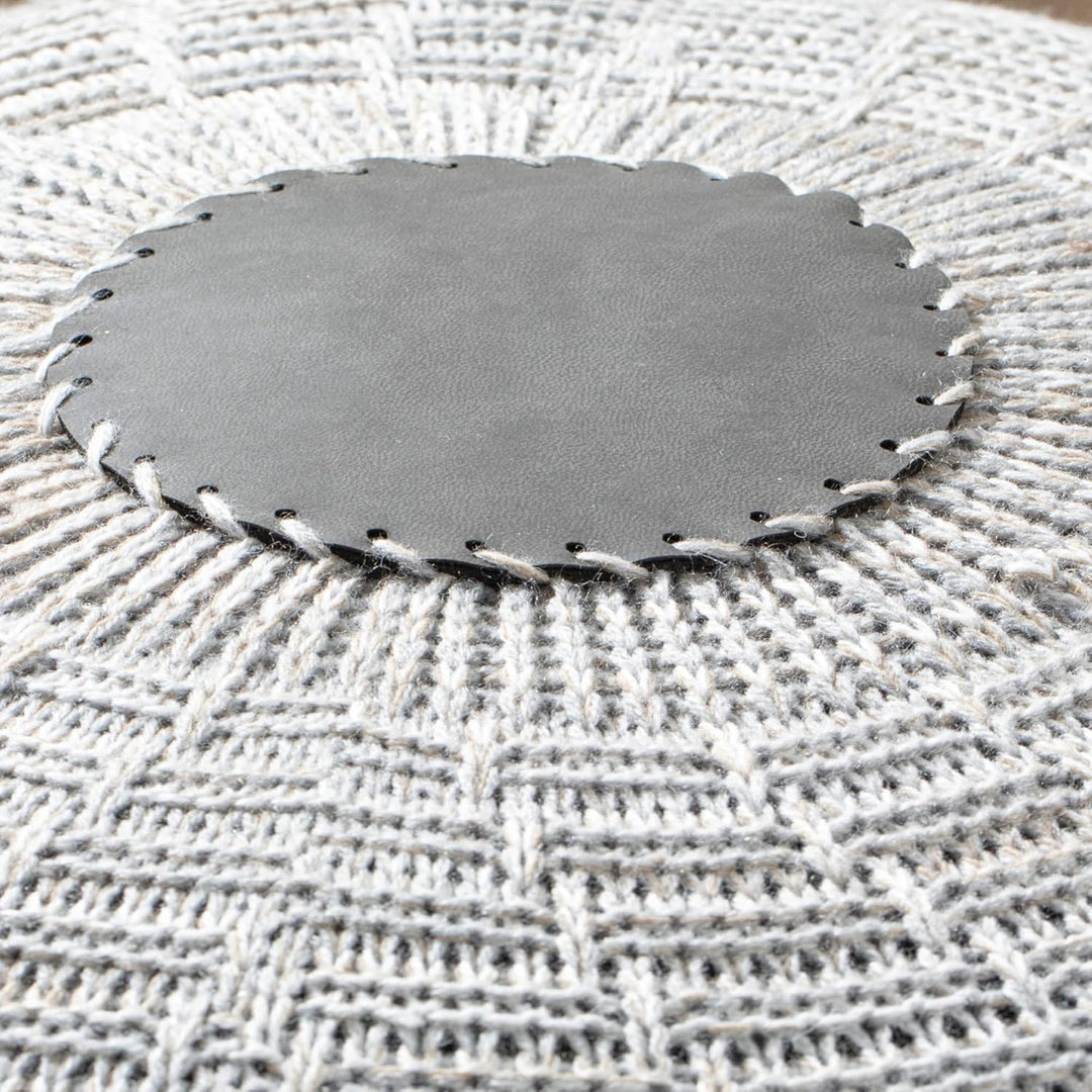 ENGLISH HOME Pouf Hocker, Rund Sitzpouf, Sitzhocker, Sitzpuff, Fusshocker, Strick Puff Hocker für Wo
