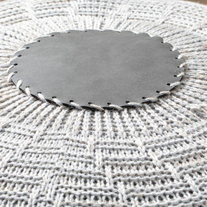ENGLISH HOME Pouf Hocker, Rund Sitzpouf, Sitzhocker, Sitzpuff, Fusshocker, Strick Puff Hocker für Wo