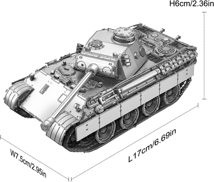 piececool 3D Puzzle Metall Panzerkampfwagen Ⅴ Panther 1:48, 3D Metall Puzzle PzKpfw V Ausf D, Modell