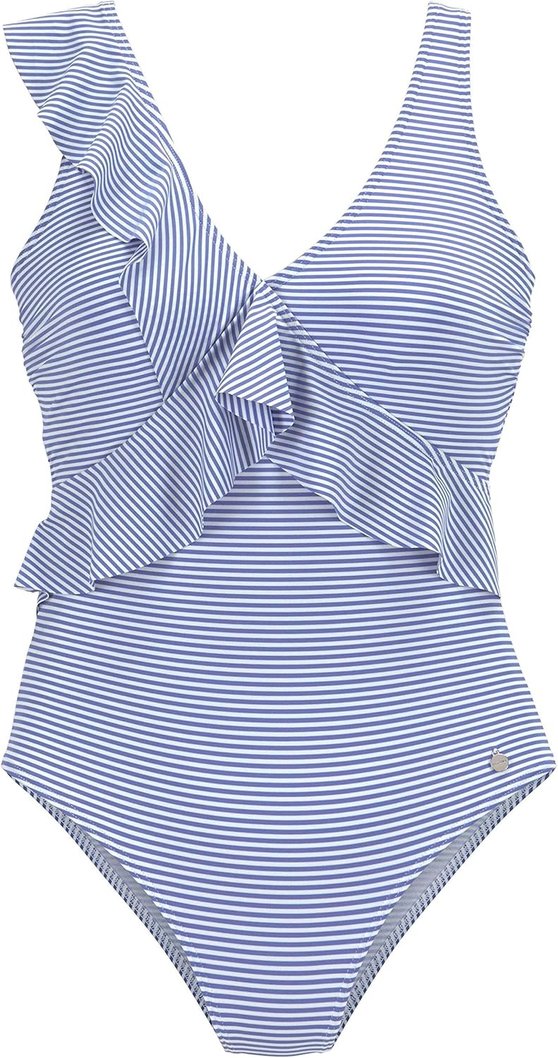 Lascana Damen Badeanzug 38D Blau, 38D Blau