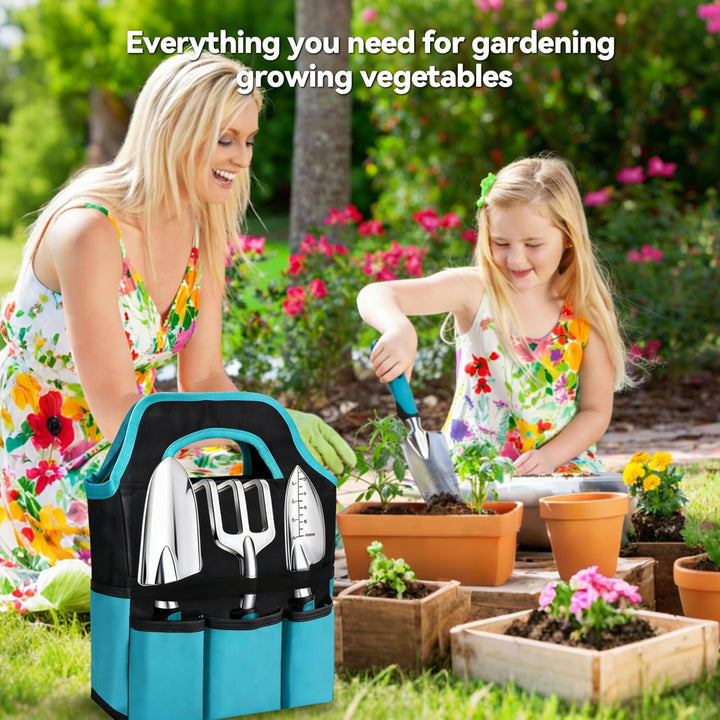auvstar Gartenwerkzeug Set,7 Stück Gartengeräte,Gartenwerkzeuge Rost Gartenarbeit Set mit Dauerhafte