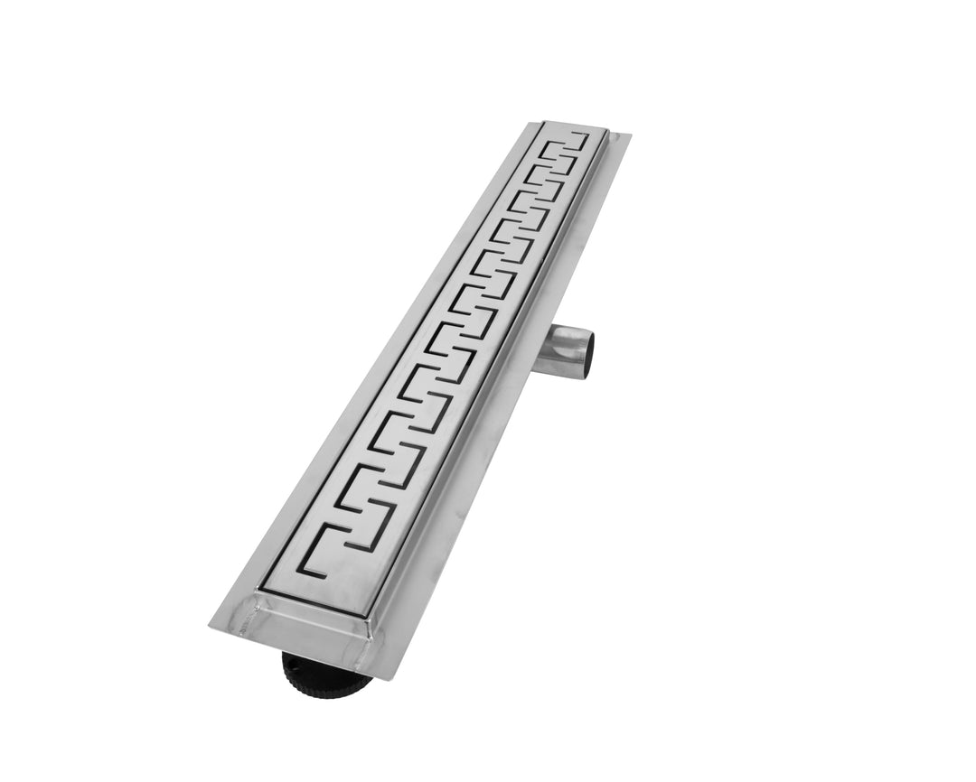 VILSTEIN Duschrinne 80cm, Edelstahl Bodenablauf Komplettset, extra flach, Siphon mit Geruchsstop, Ha