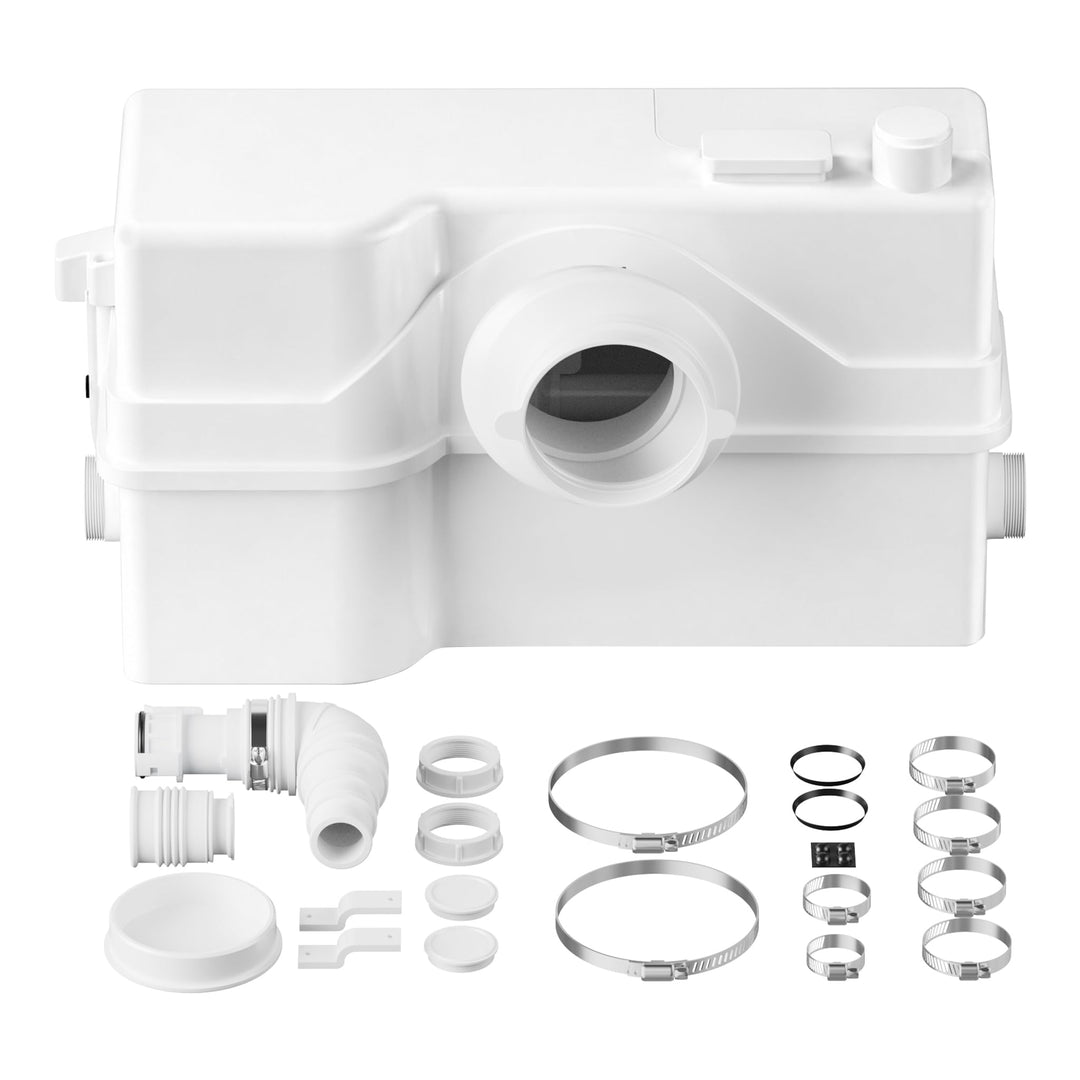 XPOtool 800W 4/2 WC Hebeanlage mit Zerkleinerer für Abwasser/Fäkalien, Schmutzwasserpumpe für WC