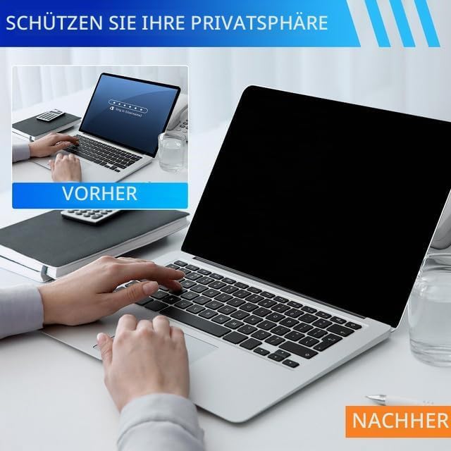 SOPPY Blickschutzfilter 360° Blickschutzfolie für 14 Zoll Laptop, Datenschutz Bildschirmfilter Lapto