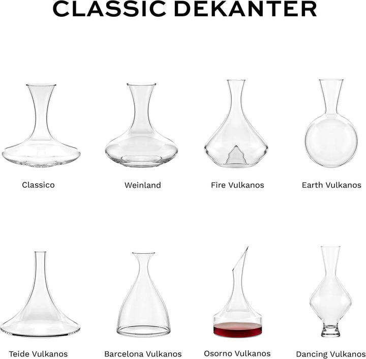 Stölzle Lausitz Dekanter Osorno Vulkanos Mundgeblasen/Rotwein Dekanter mit besonderer Optik/Wein Dek