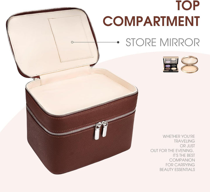 Kosmetiktasche,Kulturtasche Damen,Make up Tasche Mit Grossem Fassungsvermögen und Zwei Ebenen,Reise-
