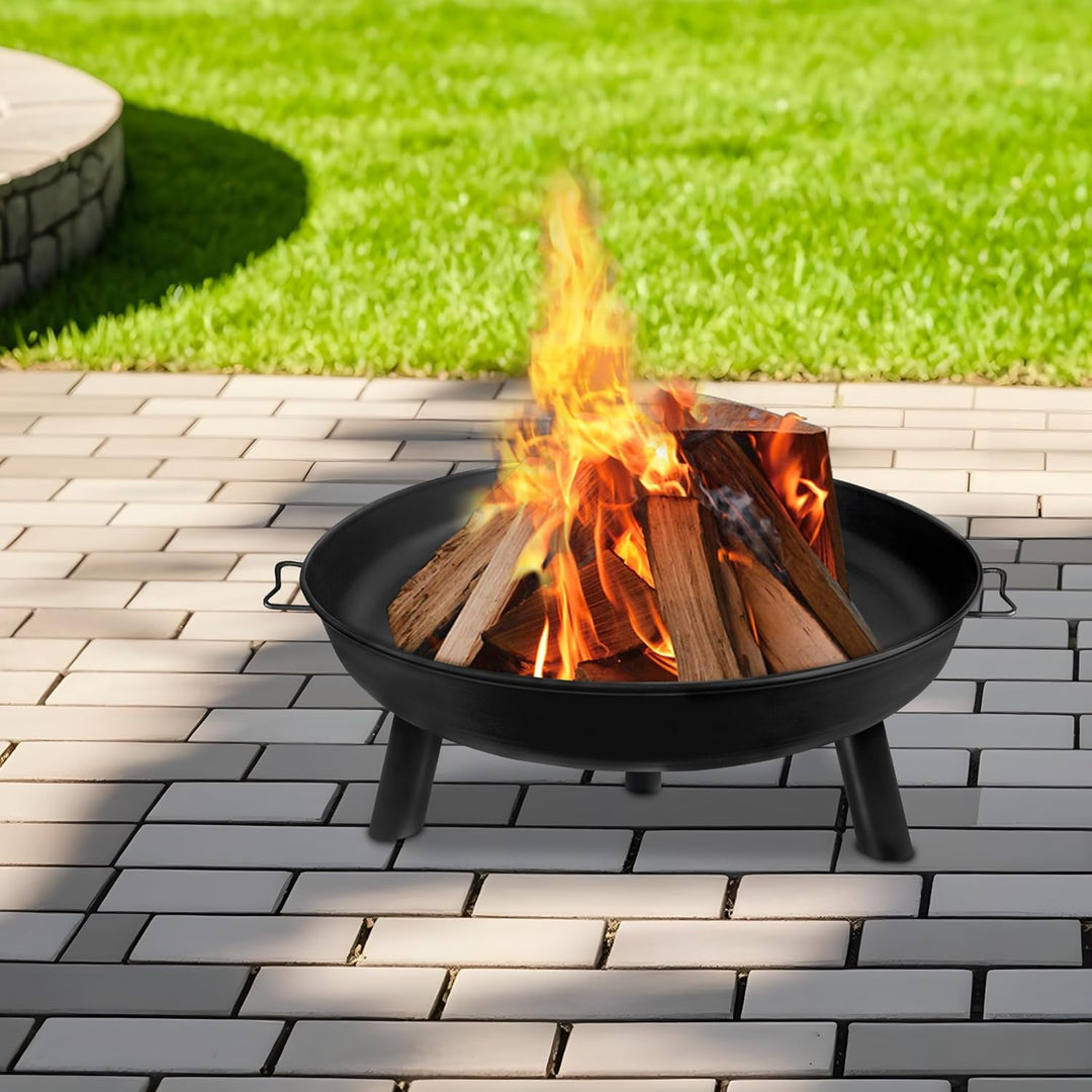 Feuerschale ∅80cm Montierbar Gusseisen-Metall Runde Feuerschalen für den Garten Terrasse feuerkörbe