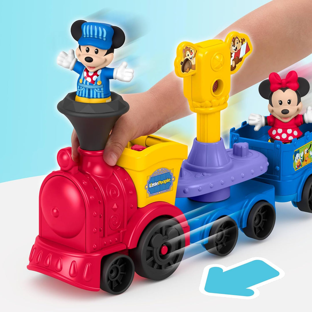 Fisher-Price Little People Kleinkindspielzeug Disney Jr Mickey &amp; Minnie Musikzug mit 2 Figuren für R