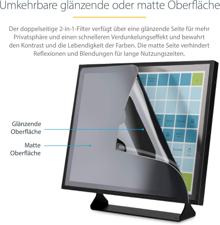 StarTech.com 17-inch 5:4 Computer Monitor Privacy Filter, Anti-Glare Privacy Screen w/51% Blue Light