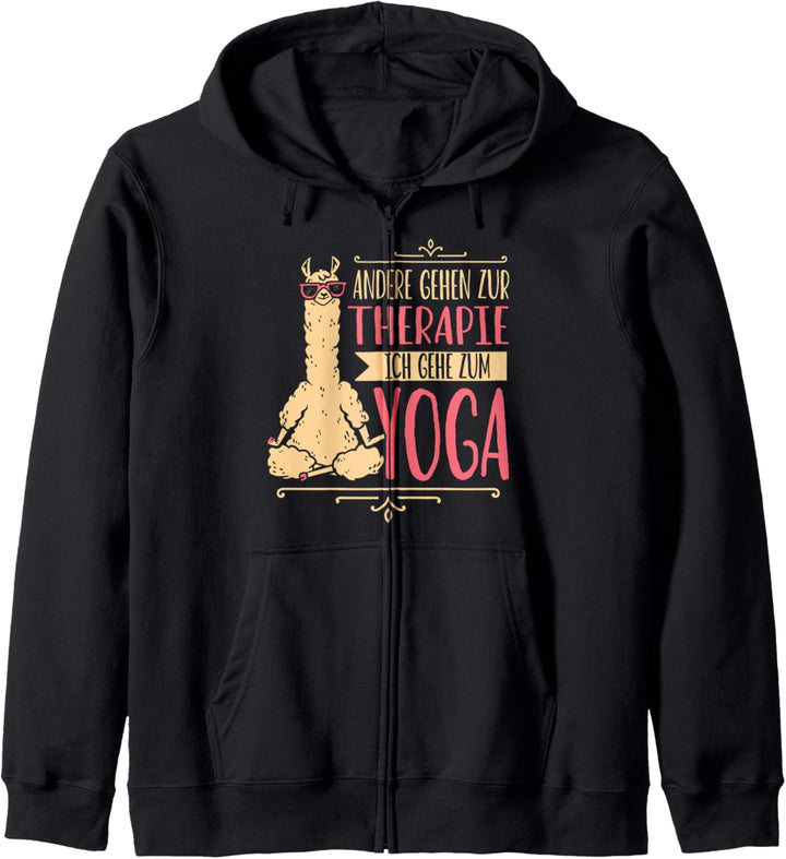 Yoga Alpaka Meditation, Ich gehe zum Yoga Kapuzenjacke